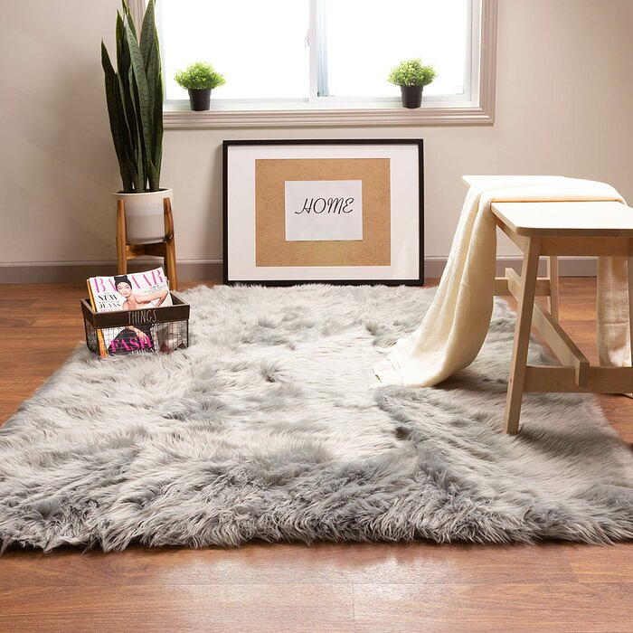 Wayfair Charlotte Handmade Shag Gray Area Rug cozy holiday decor near Circa apartments in Downtown Los Angeles