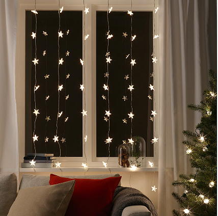 IKEA STRÅLA LED String Light Curtain cozy holiday decor near Circa apartments in Downtown Los Angeles