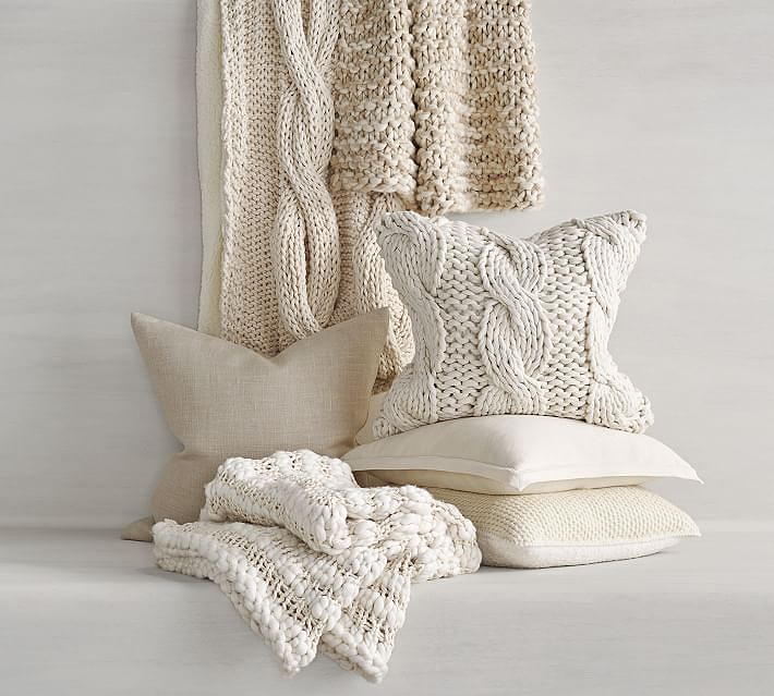 Pottery Barn Tonal Palette Pillow Collection home interior design trends near Circa apartments in Downtown Los Angeles