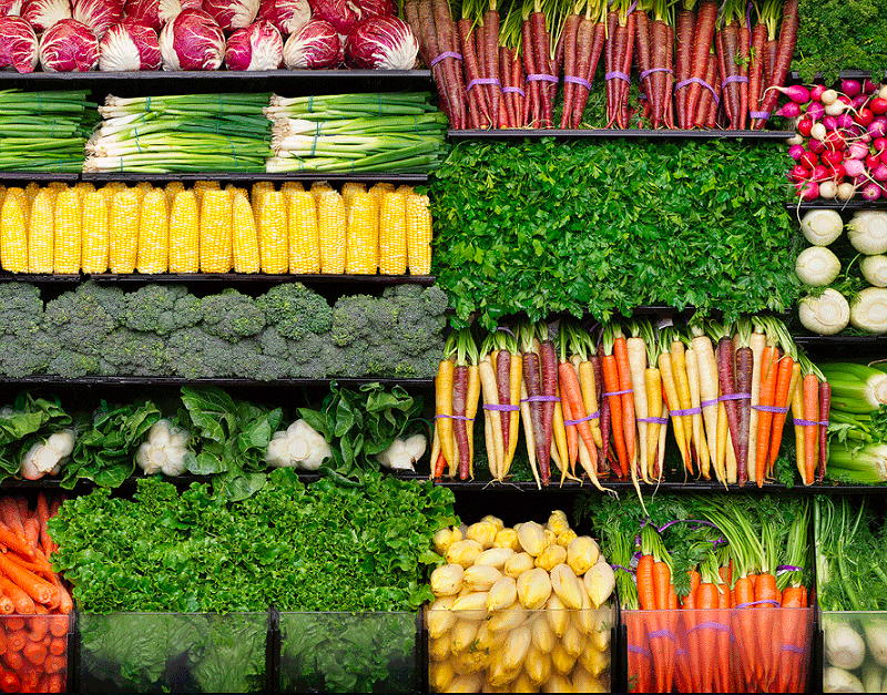 Whole Foods Market produce near Circa apartments in Downtown Los Angeles