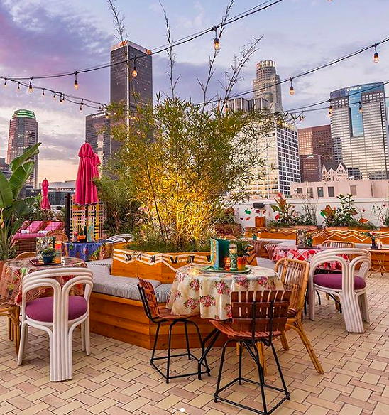Broken Shaker rooftop dining near Circa residences in Downtown Los Angeles