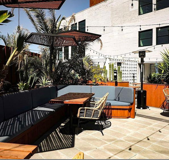 LA Cha Cha Chá rooftop dining near Circa residences in Downtown Los Angeles