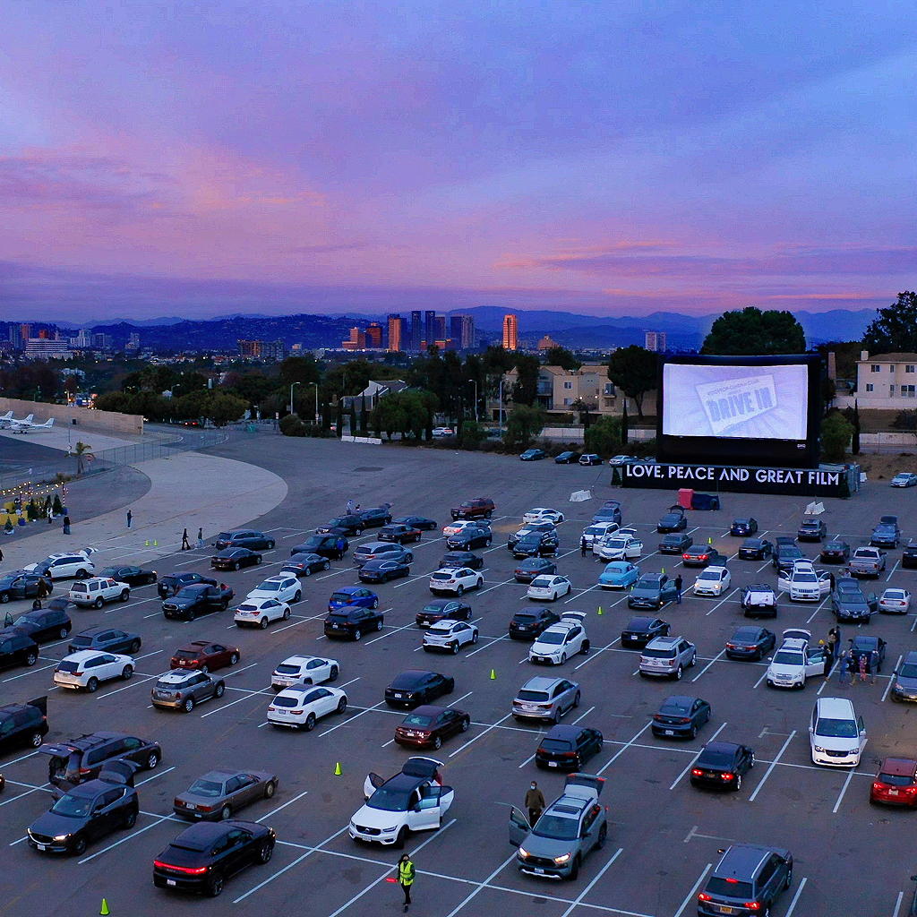 Rooftop Cinema Club outdoor movies near Circa residences in Downtown Los Angeles