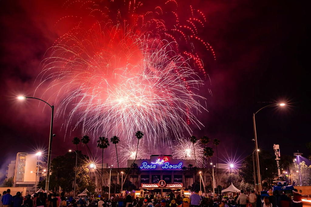 Rose Bowl Stadium Fourth of July near Circa residences in Downtown Los Angeles