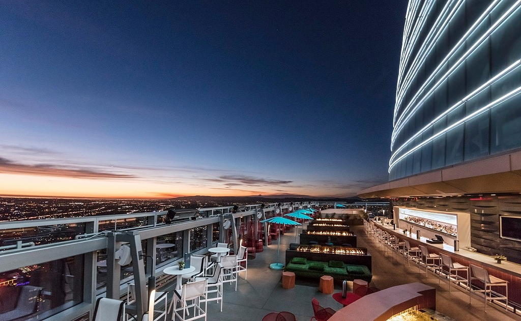 Spire 73 rooftop dining near Circa residences in Downtown Los Angeles