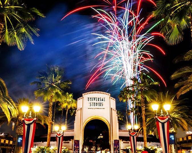 Universal Studios Hollywood Fourth of July near Circa residences in Downtown Los Angeles