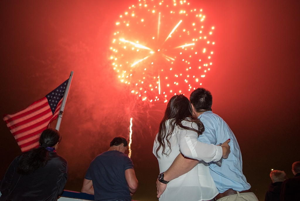 Marina del Rey Fourth of July near Circa residences in Downtown Los Angeles