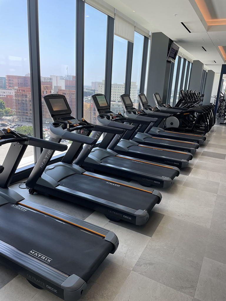 Matrix Treadmills at Circa residences in downtown Los Angeles