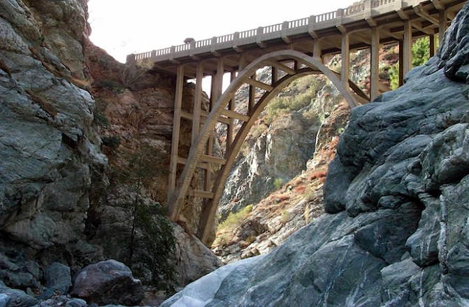 The Bridge to Nowhere outdoor adventures near Circa residences in downtown Los Angeles