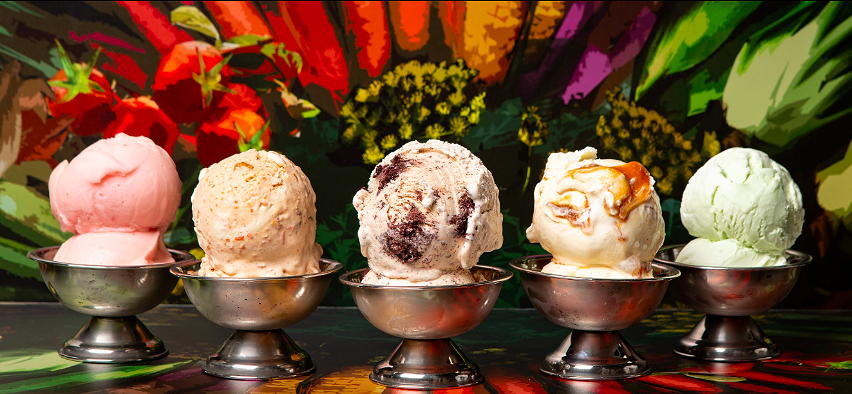 Salt & Straw ice cream near Circa residences in downtown Los Angeles