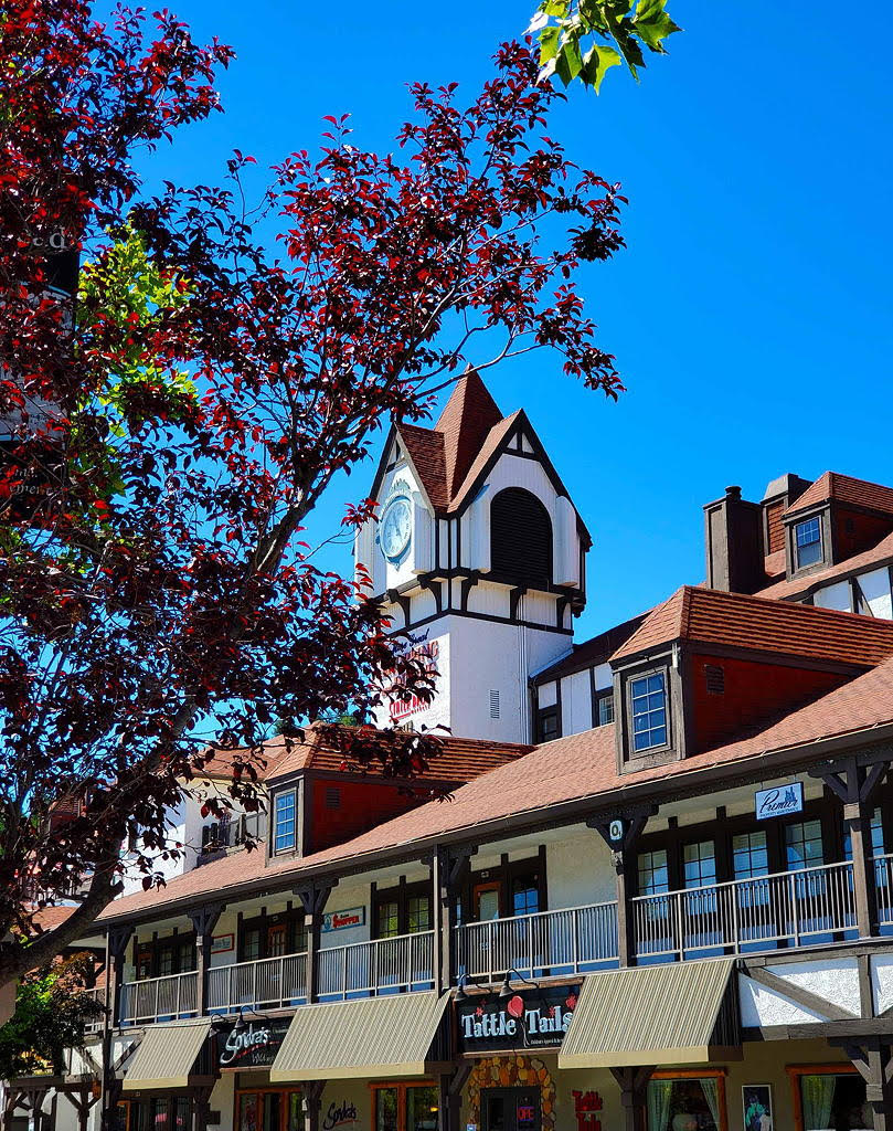 Lake Arrowhead Village fall colors near Circa apartments in Downtown Los Angeles