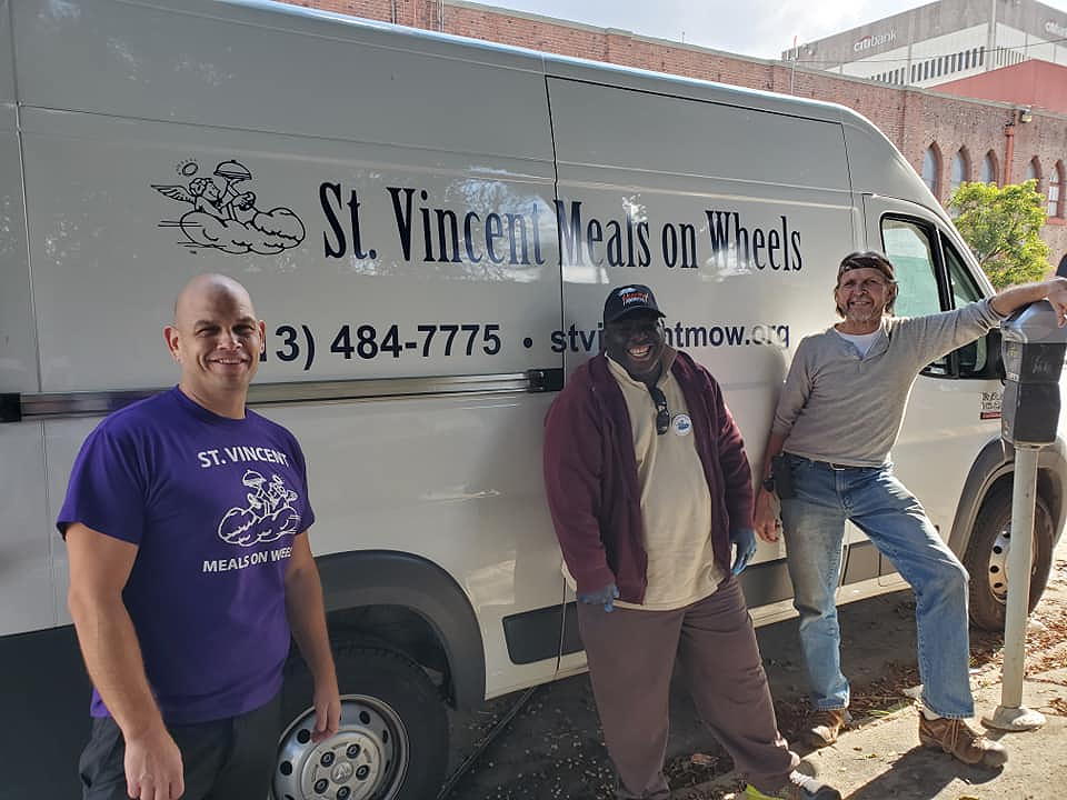 St. Vincent Meals on Wheels Thanksgiving near Circa apartments in Downtown Los Angeles