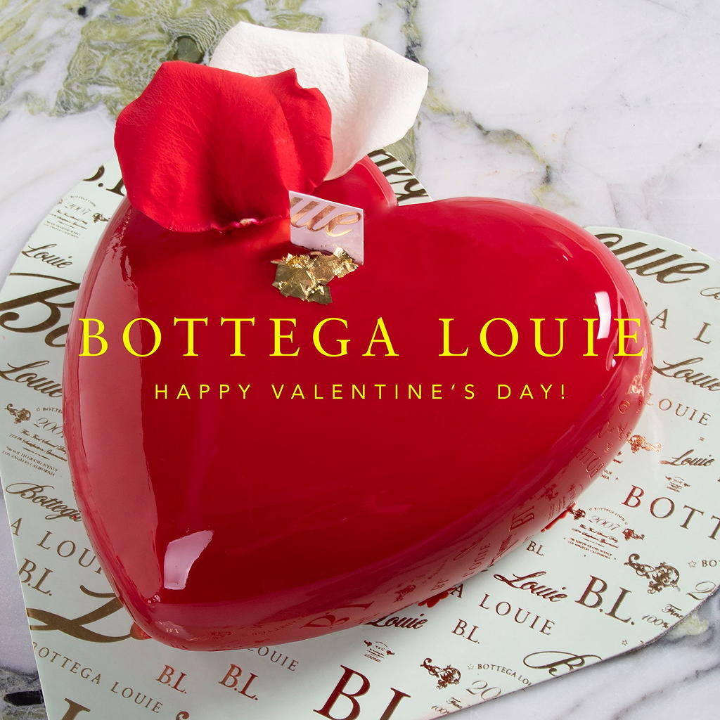 Bottega Louie Valentine’s Day near Circa residences in Downtown Los Angeles