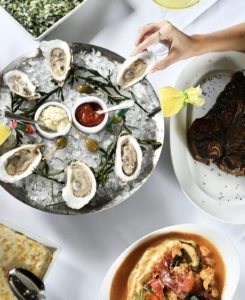 Oysters Maestro’s Ocean Club at Circa residences in Downtown Los Angeles