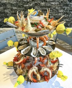 Seafood Tower Maestro’s Ocean Club at Circa residences in Downtown Los Angeles