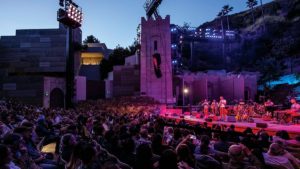 The Ford music under the stars near Circa residences in Downtown Los Angeles