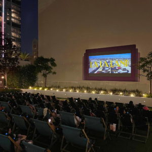 Rooftop Cinema Club DTLA outdoor movies near Circa residences in Downtown Los Angeles