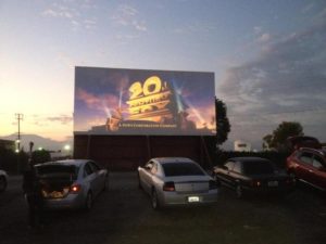 Vineland Drive-in outdoor movies near Circa residences in Downtown Los Angeles