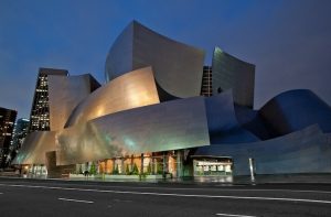 Walt Disney Concert Hall  New Years Eve celebration near Circa residences in Downtown Los Angeles