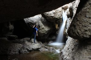 The Grotto at Circle X Ranch waterfall hike near Circa residences in Downtown Los Angeles