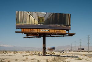 Desert X outdoor art exhibition in Coachella Valley, near Palm Springs, California.