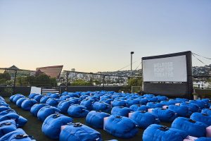 Melrose Rooftop Theatre outdoor movies near Circa residences in downtown Los Angeles 