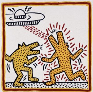 Keith Haring at The Broad art museum near Circa residences in downtown Los Angeles 