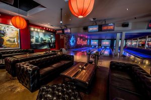 
Lucky Strike LA Live bowling near Circa residences in downtown Los Angeles 