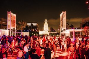 Dance DTLA music under the stars near Circa residences in downtown Los Angeles