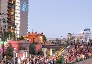 Grand Performances music under the stars near Circa residences in downtown Los Angeles