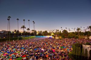 Cinespia Hollywood Forever Cemetery outdoor movies near Circa residences in downtown Los Angeles