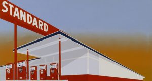 
ED RUSCHA : NOW THEN art exhibition at LACMA  near near Circa residences in Downtown Los Angeles 