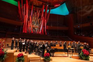 LA Master Chorale holiday celebration near Circa residences in downtown Los Angeles 