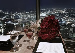 71Above restaurant Valentine’s Day near Circa residences in downtown Los Angeles