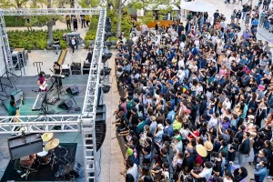Getty Museum music under the stars near Circa residences in downtown Los Angeles