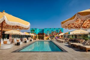 Hollywood VOLUME outdoor movies near Circa residences in downtown Los Angeles