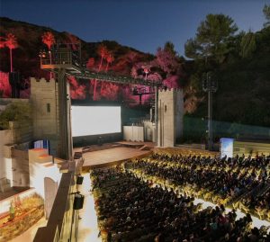 The Ford outdoor movies near Circa residences in downtown Los Angeles