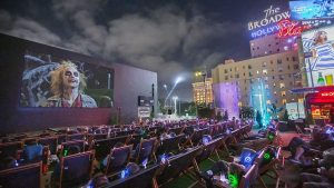 The Rooftop Montalbán outdoor movies near Circa residences in downtown Los Angeles