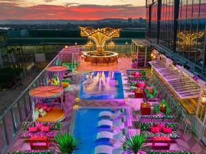 LEVEL 8 Golden Hour rooftop oasis near Circa residences in downtown Los Angeles