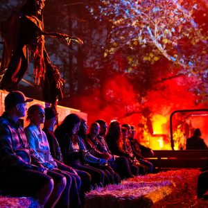 Los Angeles Haunted Hayride Halloween event near Circa residences in Downtown Los Angeles