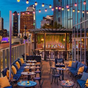 Mother of Pearl Valentine’s Day near Circa residences in downtown Los Angeles 