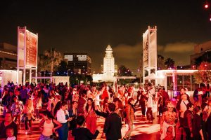 Dance DTLA at the Music Center music under the stars near Circa residences in downtown Los Angeles  

