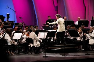 Hollywood Bowl music under the stars near Circa residences in downtown Los Angeles  