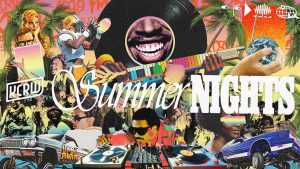 KCRW Summer Nights music under the stars near Circa residences in downtown Los Angeles  
