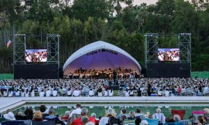 Pasadena Symphony & Pops music under the stars near Circa residences in downtown Los Angeles  