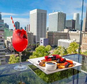 Perch LA brunch near Circa residences in downtown Los Angeles