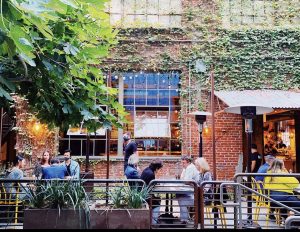 Bestia patio dining near Circa residences in downtown Los Angeles