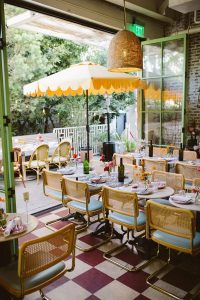 De La Nonna patio dining near Circa residences in downtown Los Angeles
