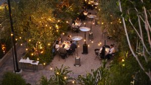 Redbird patio dining near Circa residences in downtown Los Angeles