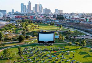 Street Food Cinema outdoor movies near Circa residences in downtown Los Angeles